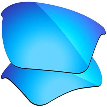 Imagem de Firtox Lentes polarizadas de substituição compatíveis com óculos de sol Oakley Flak Jacket XLJ - Azul gelo