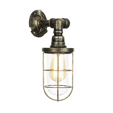 Imagem de Luminária de parede de metal industrial V-intage, iluminação de parede externa para jardim, luminárias de parede internas LED, luminária de parede fria IP55 à prova d'água para varanda inter