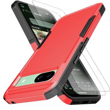 Imagem de YmhxcY Capa para Pixel 8A, [proteção contra quedas de grau militar de 3 metros] [antiderrapante] [2 peças de protetor de tela TPE HD] Capa resistente à prova de choque para Google Pixel 8A 6,1