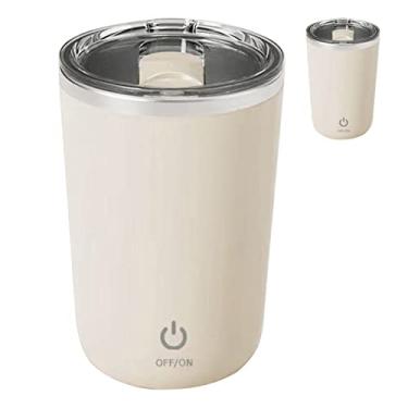 Imagem de Copo de Agitação Magnética Automática de Material de Escritório Caneca de café de Agitação Lavável Com Interior de Aço Inoxidável para café Leite Cacau Chá Chocolate Quente
