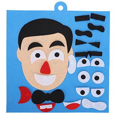 Imagem de Feltro Algodão Expressões Faciais Jigsaw Brinquedos, Feltro Pano Adesivo Kit, Atividades ParentChild, Anel Pendurado, Parque Jogar, Abrindo a Imaginação para Crianças (Macho)