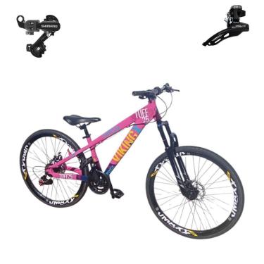 Imagem de Bicicleta 26 VikingX Tuff25 21v Cambios Shimano Freeride Disco Mecânico Pneu Slick 1.50-Unissex