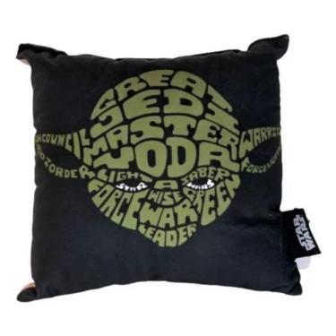 Imagem de Almofada Mestre Yoda - Star Wars - Fibra Veludo - 25 x25 cm - Zona Criativa