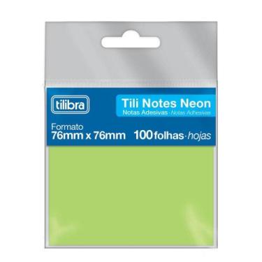 Imagem de Notas Adesivas Tili Notes Neon 7,6x7,6cm - Verde - Tilibra