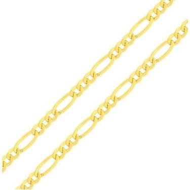 Imagem de Cordão Corrente Grumet 3x1 70cm Masculino Ouro 18k 750 - ThiLeh, Amare