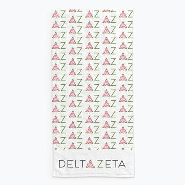 Imagem de Sorority Shop Toalha de praia Delta Zeta - Design leve da marca 162 cm x 76 cm, cobertor de praia de microfibra macia, cobertor de toalha Delta Zeta leve e durável, absorção de água, secagem rápida