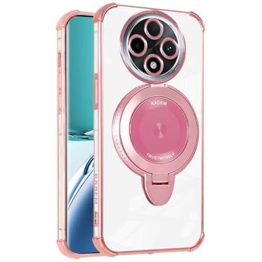 Imagem de MRRSIWEI Capa transparente para Oneplus 13/1+13, capa fina de proteção de grau militar à prova de choque flexível TPU transparente antiarranhões para Oneplus 13. Rosa amortecedor