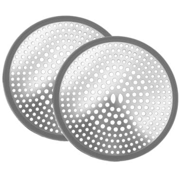 Imagem de TTRWIN Coletor De Cabelo Para Ralo De Chuveiro - Pacote Com 2 Filtros Antiderrapantes Para Ralo De Pia, Protetor De Ralo De Silicone Premium E Aço Inoxidável 304/Capa De Ralo Para Chuveiro, Banheiro
