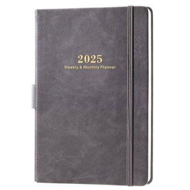 Imagem de Planner Lemome 2025 semanal e mensal com adesivos e porta-canetas