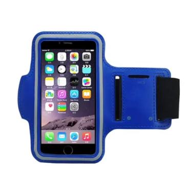 Imagem de Braçadeira Esportiva Porta Celular Para Braço, Ajustável, Resistente e Confortável, Tecnologia em Movimento Para Corrida, Academia e Exercícios Físicos (Azul)