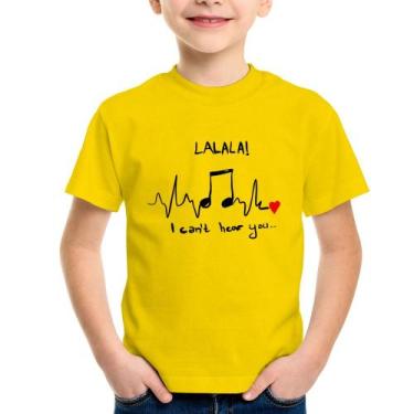 Imagem de Camiseta Infantil La La Lá - Foca na Moda, Amarelo, 2