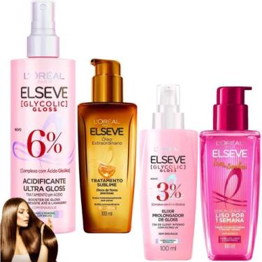 Imagem de Kit Elseve Sérum Leave In Liso dos Sonhos Acidificante Óleo Extraordin