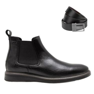 Imagem de Kit Bota Democrata James Hi-Soft Masculina + Cinto, Preto, 42