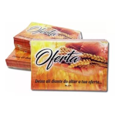Imagem de 100 Envelopes P/ Dízimos E Ofertas Campanhas Oferta - O CANTINHO DA FÉ