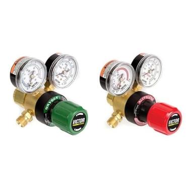 Imagem de Victor G150 Conjunto regulador CGA-200 Acetileno e CGA-540 Tocha de corte de solda de oxigênio