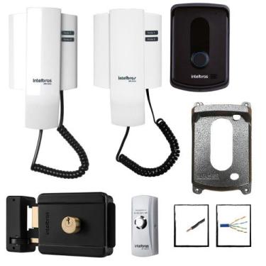 Imagem de Kit Interfone Porteiro IPR 8010 Intelbras Com Extensão audio