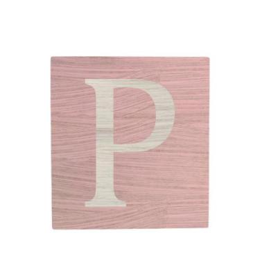 Imagem de Cubo Rosa Bebê Letra Branca Festa Chá de Bebê Decoração 8x8x8 Cm Mdf M