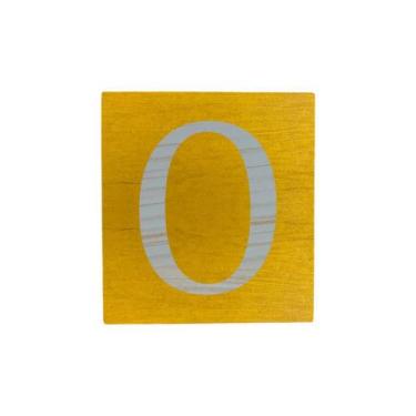 Imagem de Cubo Amarelo Letra Azul Bebê Festa Chá de Bebê Decoração 8x8x8 Cm Mdf 