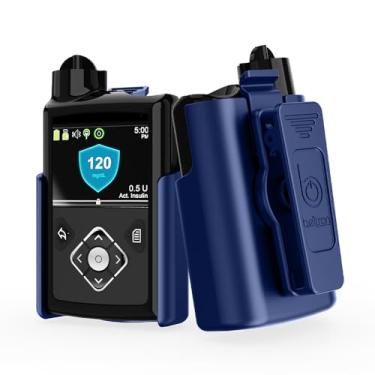 Imagem de BELTRON Capa com clipe de cinto para bomba de insulina Medtronic MiniMed 780G 770G 670G 630G 640G (capa com clipe giratório forte e durável) - azul