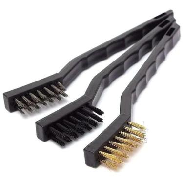 Imagem de Escova De Aço Para Limpar Grelha De Churrasco Limpeza Pesada - MTX