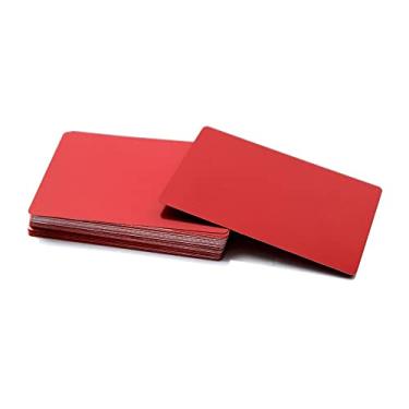 Imagem de Metal Business Cards, 50Pcs Aluminum Alloy Blanks Card for Customer Laser Engraving DIY Gift Cards 11Colors Optional(Colour 10)