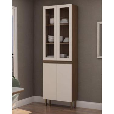 Imagem de Armário Cristaleira para Cozinha 70cm com Pés 1317 Linha Conecta Genai