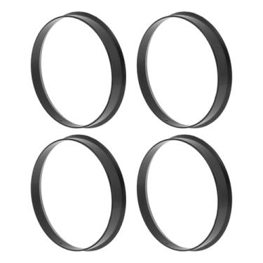 Imagem de A ABSOPRO Anéis centralizados de cubo de roda de carro de 68,1 mm a 66,1 mm rodas de policarbonato preto eixo central amortecedor Hubrings 4 peças
