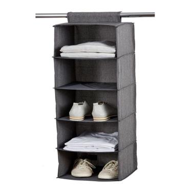 Imagem de Sapateira Organizador Cabideiro Guarda Roupa Armario  5 Prateleiras Multiuso Closet