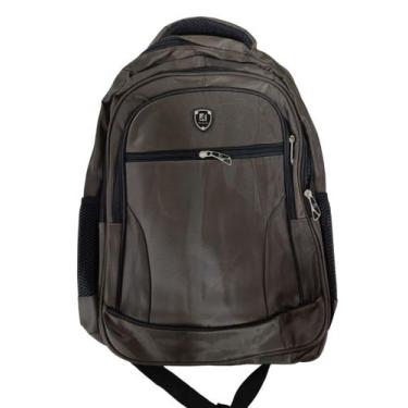 Imagem de Mochila masculina Alça reforçada impermeável 40cm - 9005, Marrom