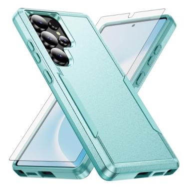 Imagem de Asuwish Capa de celular para Samsung Galaxy S25 Ultra 5G com película protetora de tela de vidro temperado e acessórios para celular com camada dupla traseira à prova de choque S25Ultra 25S S 25