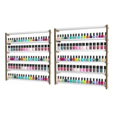 Imagem de Nicho Expositor de Esmaltes Manicure Salão de Beleza Modelo Industrial