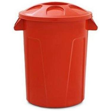 Imagem de Cesto Balde Plástico Para Lixo 100 Litros - Laranja