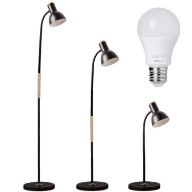 Imagem de Luminária Piso Chão Coluna 155Cm Flexível Metal Gimpo