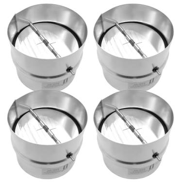 Imagem de ANPTGHT Bloqueador de rascunho de 10 cm para duto de backdraft, bloqueio de fluxo de ar unidirecional, preventor de refluxo, defletor de ventilação de ventilador em linha para mangueira de ventilação