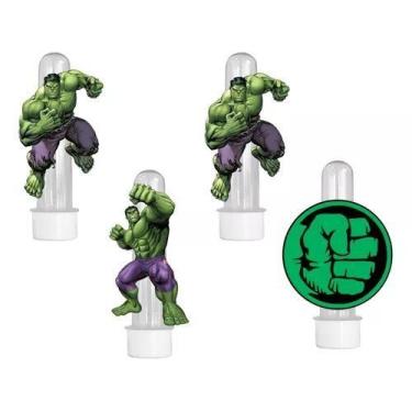 Imagem de 20 Tubetes 3d Personalizado Lembrancinha Hulk - Barbara Utilidades