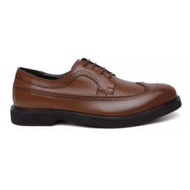 Imagem de Sapato Social Croco Brogue Centuria Italiano Couro Whisky - Centuria C