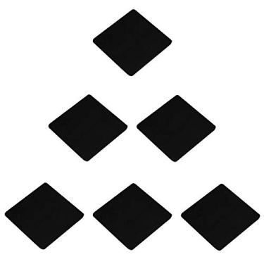 Imagem de Puxador de gaveta simples de liga de zinco, puxador de armário de móveis de cozinha preto/branco com 6 peças (distância do buraco preto 32 mm)