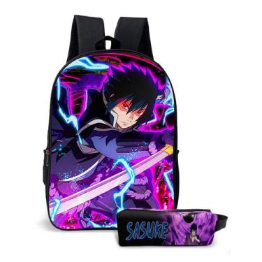 Imagem de Mochila Volta as Aulas Anime Nuvem Vermelha Justu Naru Fãs Faculdade T