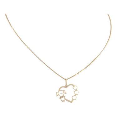 Imagem de Colar Feminino Veneziana 0.7 Coração Menina Ouro 18k 50 Cm - JOIE JOIA