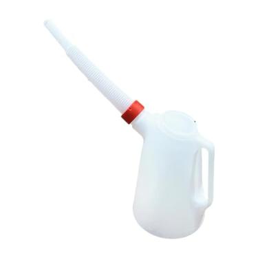 Imagem de QccHieUs Pote de óleo de óleo de medição de óleo de medição de óleo Robusto com escala com lata universal à prova de vazamentos para o carro do veículo, 3l