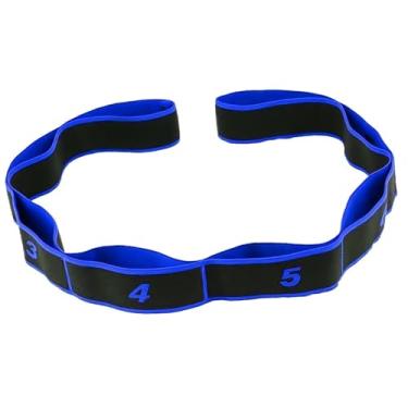 Imagem de Aymzbd 8 segmentos Stretch Strap Resistance Band para malhar Pilates Home Gym Elastic tira para parte inferior do corpo traseiro, Azul