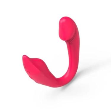 Imagem de Vibrador Para Casal Flexível 11 Modos De Vibração Controle Via Aplicativo Intimidade Intensa [VERMELHO]
