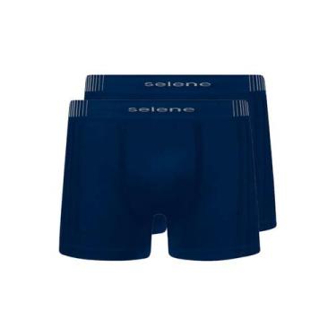 Imagem de Kit com 2 Cuecas Boxer Selene 11070-002//440, Azul marinho, G