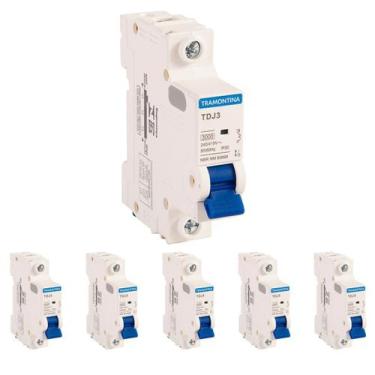 Imagem de 6 Disjuntores Tramontina 32a 1p Monopolar Curva C 3ka Tdj3