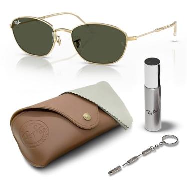 Imagem de Ray-Ban RB3749 Óculos de sol em forma de travesseiro para mulheres com kit de óculos – Almofadas de nariz ajustáveis – Óculos de sol clássicos atemporais