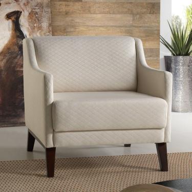 Imagem de Poltrona Base Nogueira Evora Raízes Bege