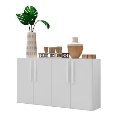 Imagem de Aparador Buffet 4 Portas Suspenso Viena V3605 Branco Branco