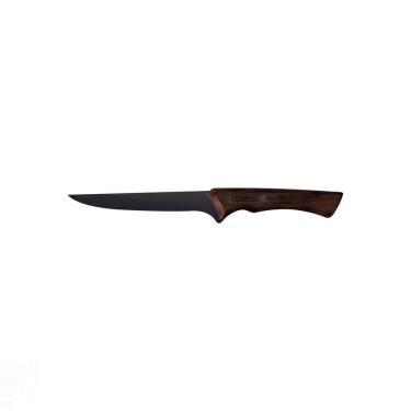 Imagem de Faca Para Desossar Churrasco Black Com Lâmina Em Aço Inox Escurecido E Cabo De Madeira 6"
