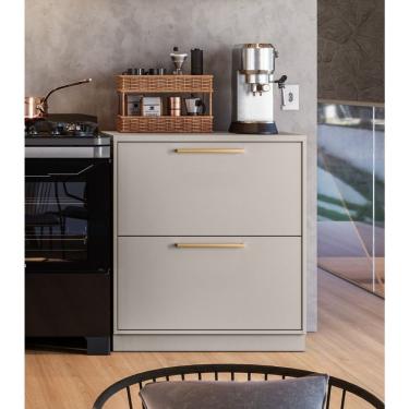 Imagem de Balcão 1 Porta 1 Gaveta 80cm 100% Mdf Com Tampo E Dobradiças Slow Motion 100% Mdf Essence Fendi