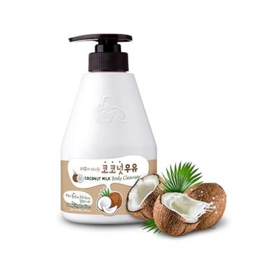 Imagem de WELCOS Sabonete Líquido Corporal De Leite Coco Kwailnara, Coreano Com Extrato Para Pele Hidratada E Sedosa 560 G / 19,75 Oz.